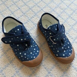 Back to School! Navy Star Pattern Kids Sneakers